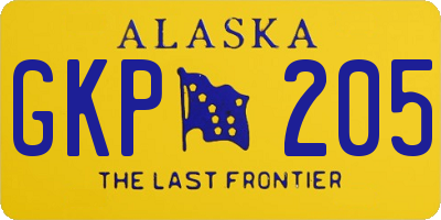 AK license plate GKP205
