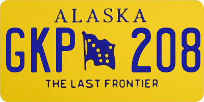 AK license plate GKP208
