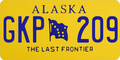 AK license plate GKP209
