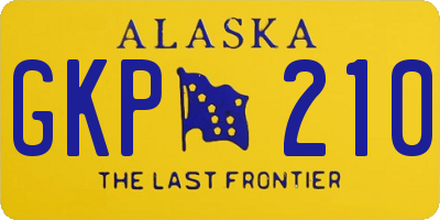 AK license plate GKP210