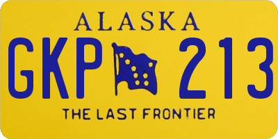 AK license plate GKP213