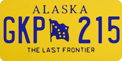 AK license plate GKP215