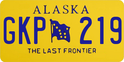 AK license plate GKP219