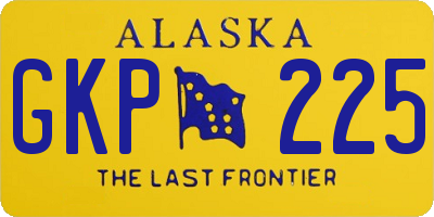 AK license plate GKP225