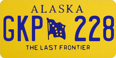 AK license plate GKP228