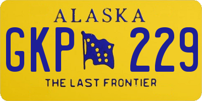 AK license plate GKP229