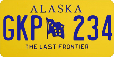 AK license plate GKP234