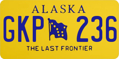 AK license plate GKP236