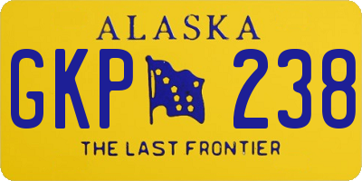 AK license plate GKP238