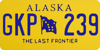 AK license plate GKP239