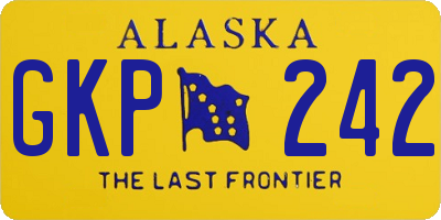 AK license plate GKP242