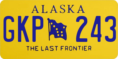 AK license plate GKP243