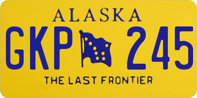 AK license plate GKP245