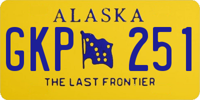 AK license plate GKP251
