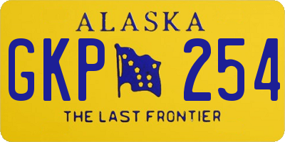 AK license plate GKP254