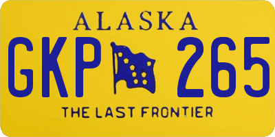 AK license plate GKP265