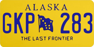 AK license plate GKP283