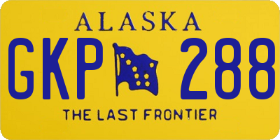 AK license plate GKP288