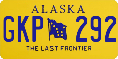 AK license plate GKP292