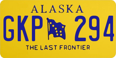 AK license plate GKP294