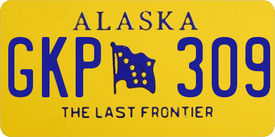 AK license plate GKP309
