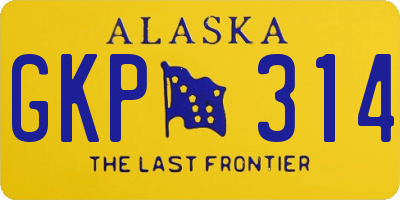 AK license plate GKP314