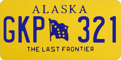 AK license plate GKP321