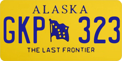 AK license plate GKP323