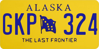 AK license plate GKP324