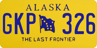 AK license plate GKP326