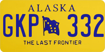 AK license plate GKP332