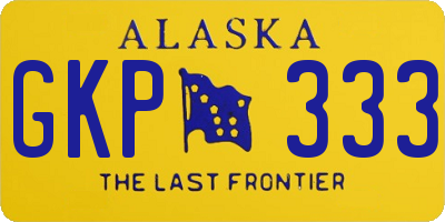 AK license plate GKP333