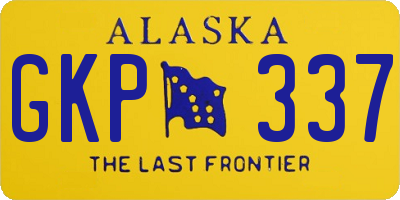 AK license plate GKP337