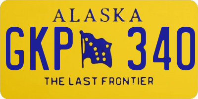 AK license plate GKP340