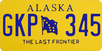 AK license plate GKP345