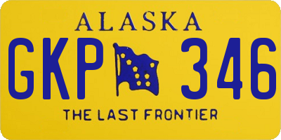 AK license plate GKP346