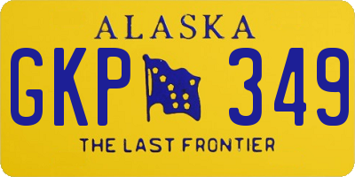 AK license plate GKP349