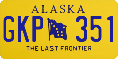 AK license plate GKP351
