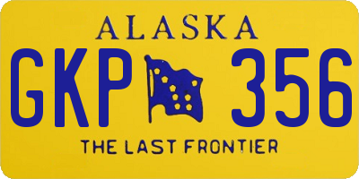 AK license plate GKP356