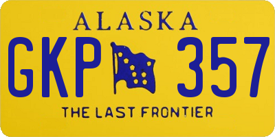 AK license plate GKP357