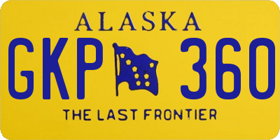 AK license plate GKP360