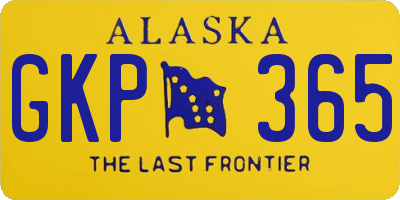 AK license plate GKP365