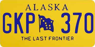 AK license plate GKP370