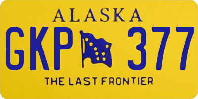 AK license plate GKP377