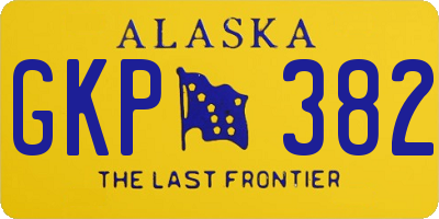 AK license plate GKP382