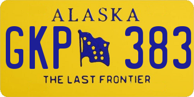 AK license plate GKP383