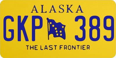 AK license plate GKP389