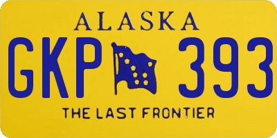 AK license plate GKP393
