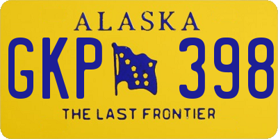 AK license plate GKP398