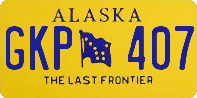 AK license plate GKP407